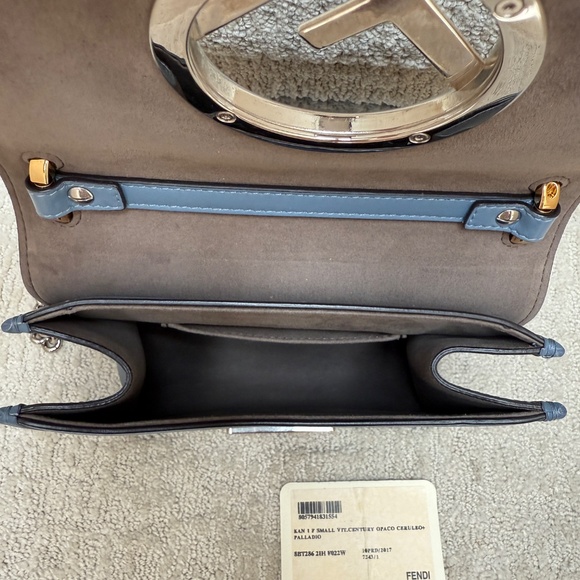 Fendi Ceruleo Vitello Leather Kan I logo bag - Picture 12 of 14